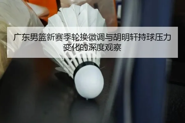 广东男篮新赛季轮换微调与胡明轩持球压力变化的深度观察